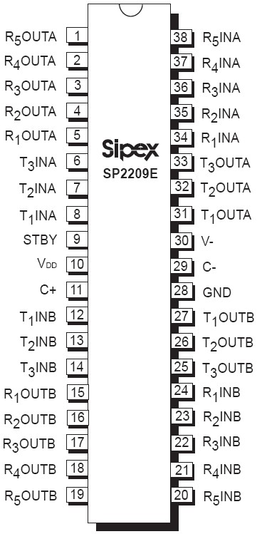 SP2209E 功能框图