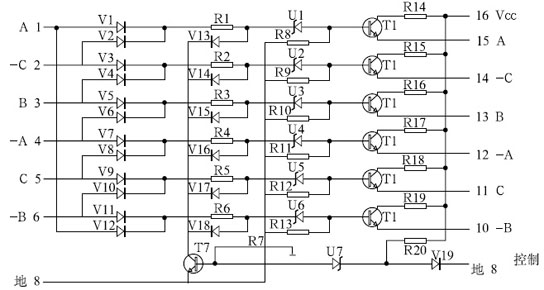 KJ041可控硅移相电路内部原理图