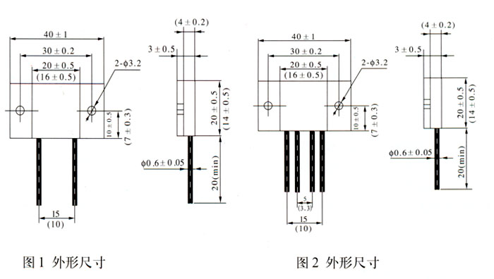 RJ712-1 / RJ712-2 封装尺寸图