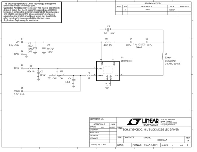 DC1166A - Schematic