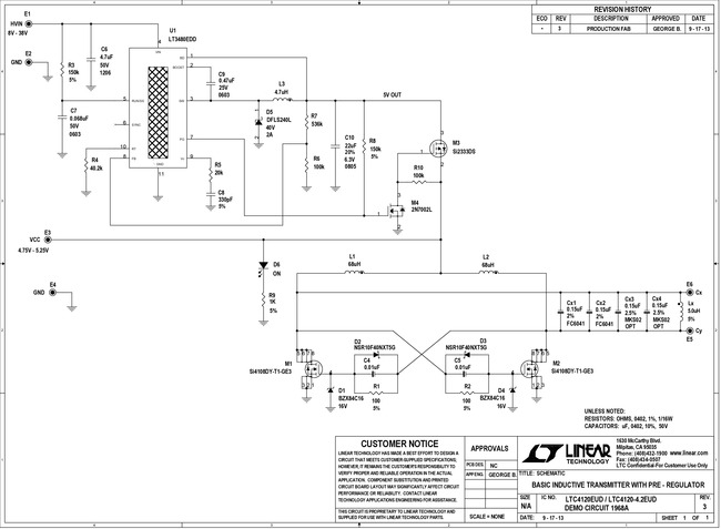 DC1968A - LT3480 Wireless Basic Transmitter Demo Board