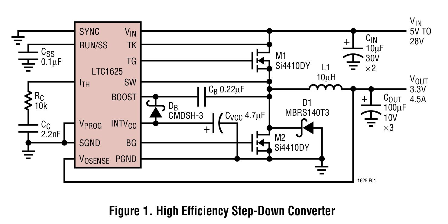 LTC1625Typical Application LTC1625 Typical Application