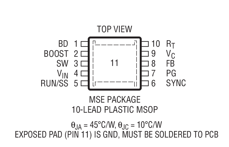 LT3685 Package Drawing