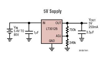 LT3012B 典型应用