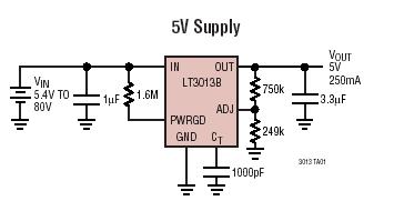 LT3013B 典型应用