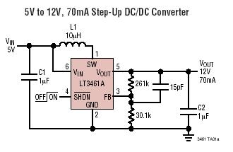 LT3461 典型应用