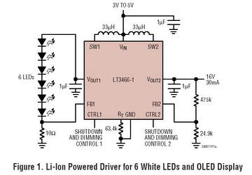 LT3466-1 典型应用