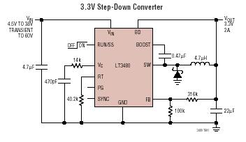 LT3480 典型应用