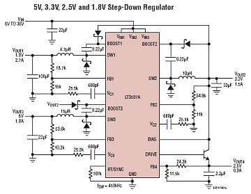 LT3507A 典型应用