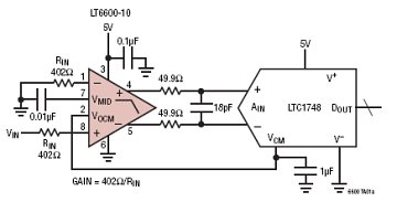 LT6600-10 典型应用