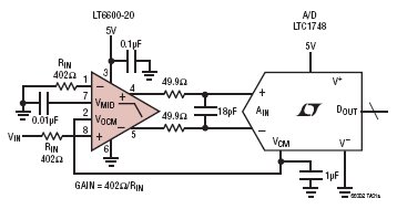 LT6600-20 典型应用