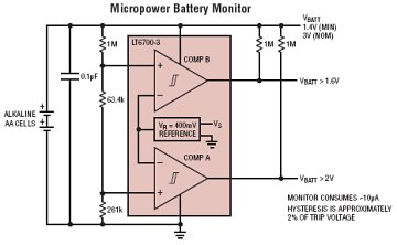 LT6700-3 典型应用