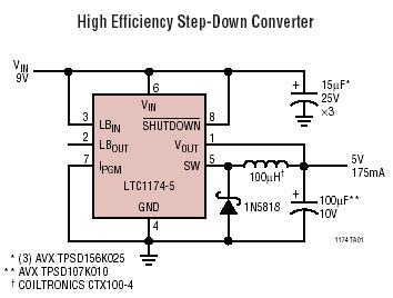 LTC1174 典型应用