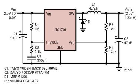 LTC1701 典型应用
