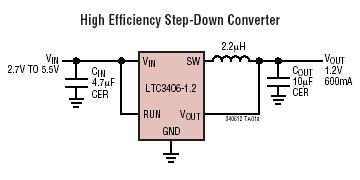 LTC3406-1.2 典型应用