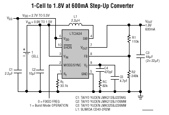 LTC3423 典型应用