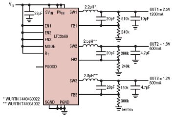 LTC3569 典型应用