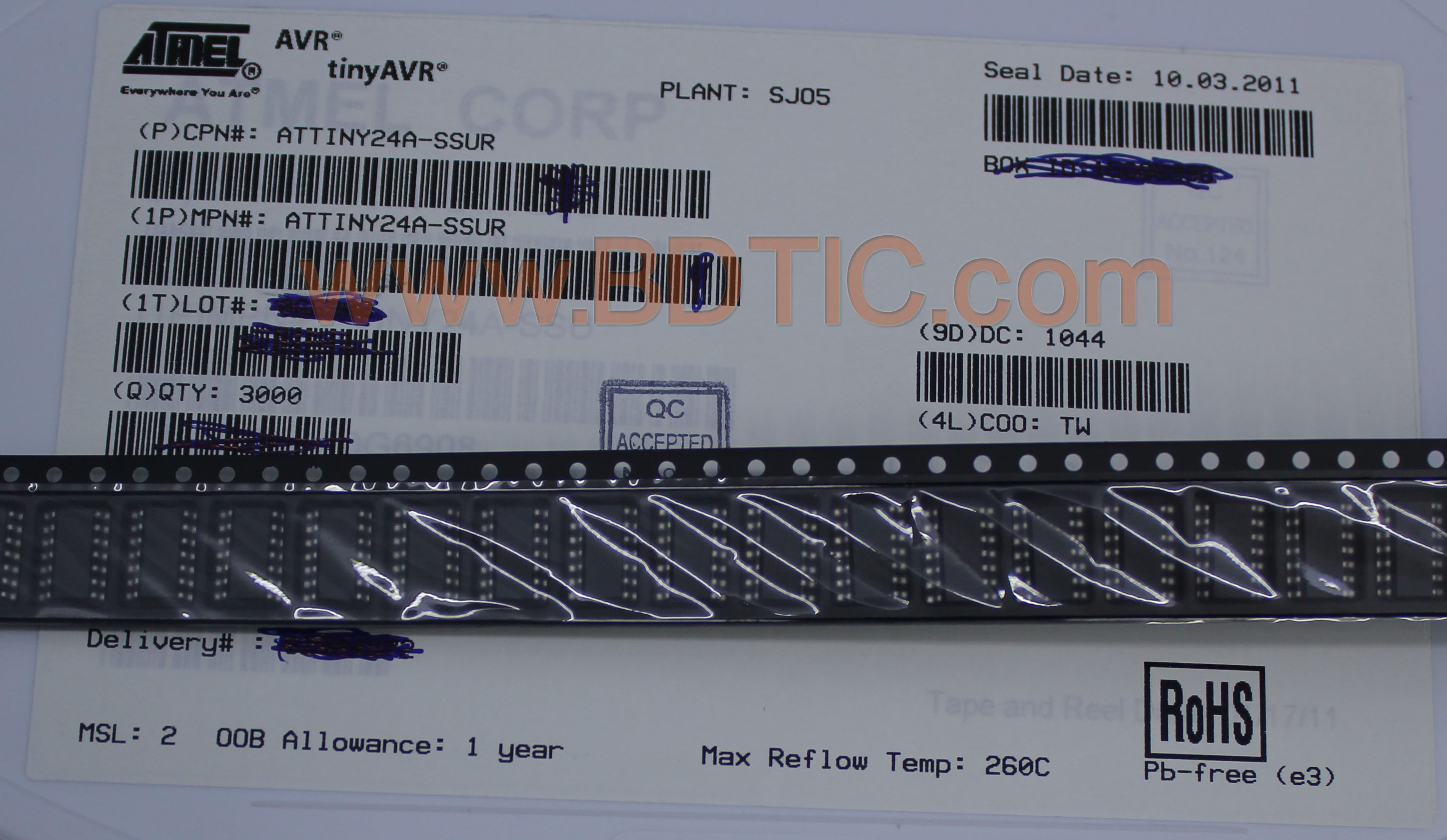 ATtiny24A-SSU 标签打字